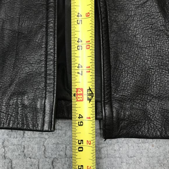 Winlit Genuine Leather Duster Coat Womens Medium Black Western Suede Yoke - Picture 4 of 16